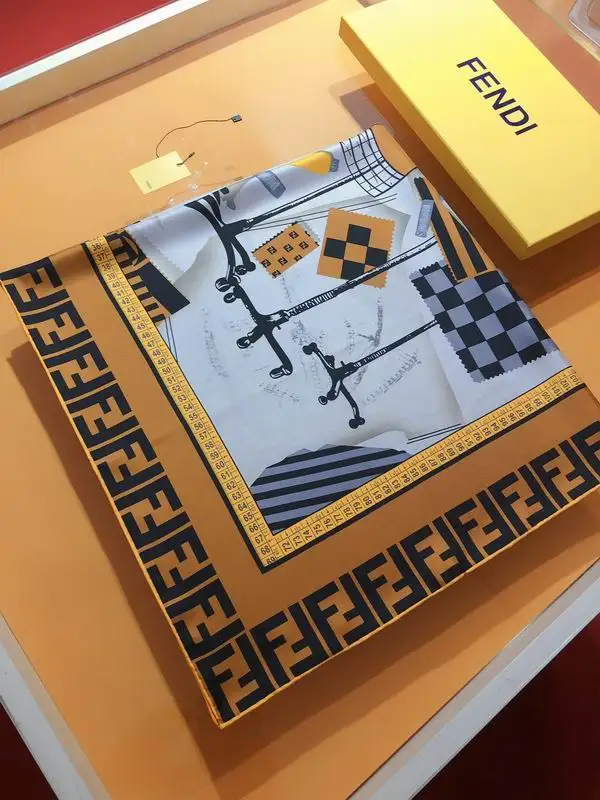 Fendi silk scarf 90X90cm E02 (4)